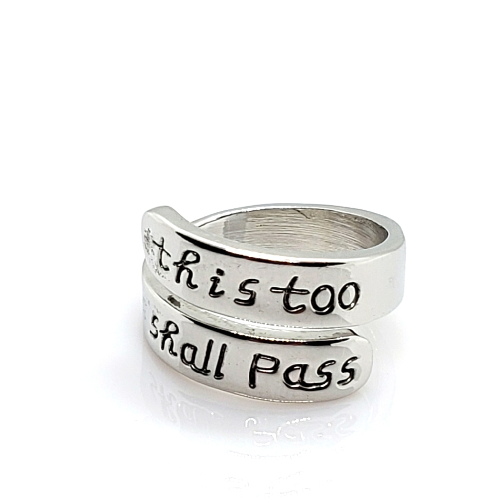 Inspirational adjustable Alloy Ring